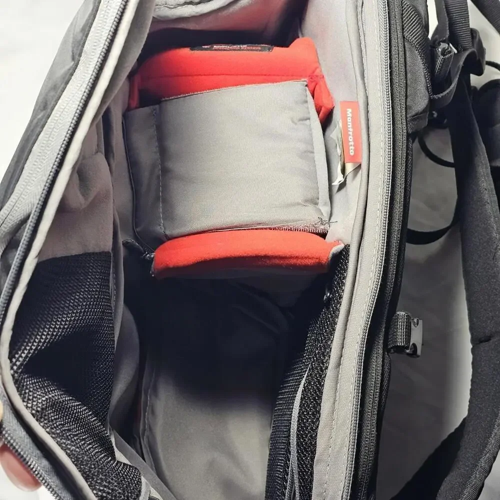 Manfrotto Travel Backpack Camera Bag Outdoor Photography Padded With Dividers